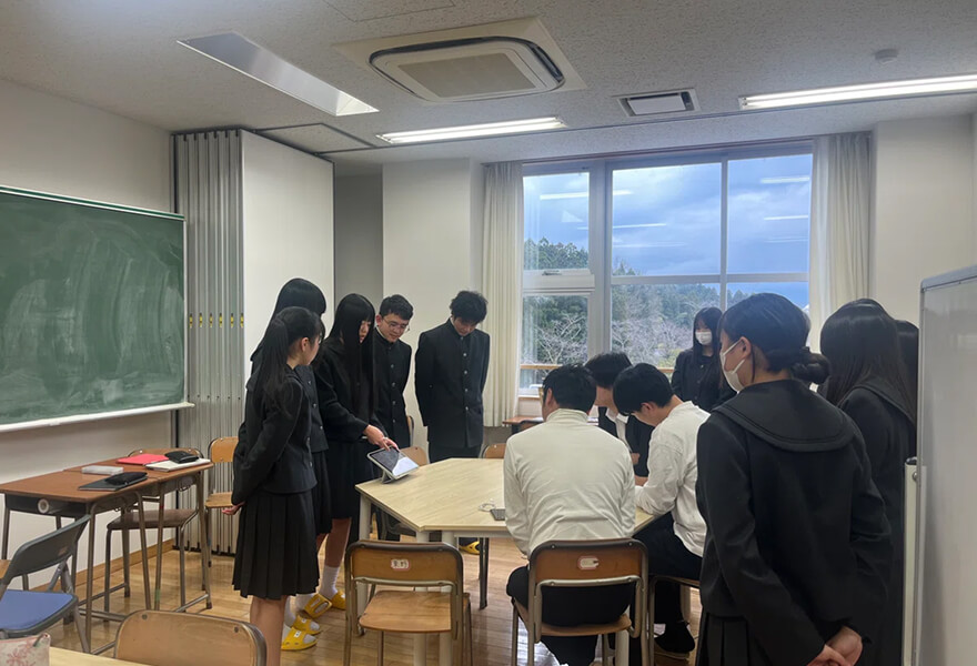 生徒とコミュニケーション